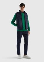 United Colors of Benetton Erkek Pufa Yelek, Lacivert