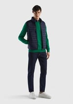 United Colors of Benetton Erkek Pufa Yelek, Lacivert