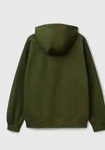United Colors of Benetton Erkek%100 Pamuk Dar Kesim Fermuarlı Kapüşonlu Sweatshirt