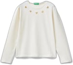 United Colors of Benetton Etek Ucu Logo Etiketli Yaka Detaylı Uzun Kollu T-Shirt T-Shirt Kız çocuk