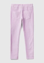 United Colors of Benetton Kadife Jegging Kız Çocuk Tayt, Lila, XL