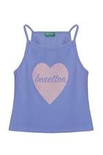 United Colors Of Benetton Kız Çocuk Atlet BNT-G21220 MAVİ 10-11 Yaş