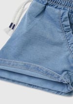 United Colors of Benetton Kız Çocuk Cebi Fırfırlı Denim Şort