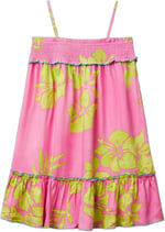 United Colors of Benetton Kız Çocuk Desenli Askılı Elbise, 625P4H7U0V00H