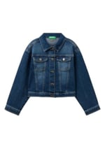 United Colors of Benetton Kız Çocuk Koyu Denim Denim Ceket