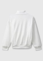 United Colors Of Benetton Kız Çocuk Önü Logo Nakışlı Cepli Fermuarlı Dik Yaka Sweatshirt
