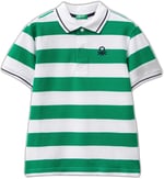 United Colors of Benetton Logo İşlemeli Çizgili Pike Polo T-Shirt Polo T-Shirt Erkek çocuk