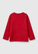 United Colors of Benetton Önü Araç Baskılı Bisiklet Yaka Uzun Kollu T-Shirt T-Shirt Erkek çocuk