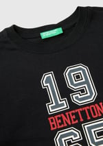 United Colors of Benetton Önü Çok Renkli Logo Baskılı Uzun Kollu T-Shirt T-Shirt Erkek çocuk
