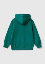 United Colors of Benetton Önü Logo Baskılı Cep Detaylı Fermuarlı Kapüşonlu Sweatshirt Kapüşonlu Sweatshirt Erkek çocuk