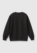 United Colors of Benetton Önü Logo Baskılı Bisiklet Yaka Ribanalı Sweatshirt Sweatshirt Erkek çocuk