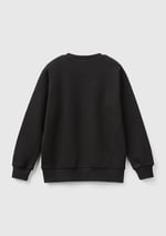 United Colors of Benetton Önü Logo Baskılı Bisiklet Yaka Ribanalı Sweatshirt Sweatshirt Erkek çocuk