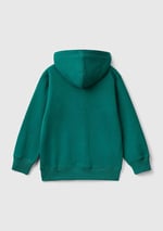 United Colors of Benetton Önü Logo Baskılı Cep Detaylı Fermuarlı Kapüşonlu Sweatshirt Kapüşonlu Sweatshirt Erkek çocuk