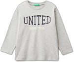 United Colors of Benetton Önü Logo Baskılı Bisiklet Yaka Uzun Kollu T-Shirt T-Shirt Erkek çocuk