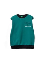 United Colors of Benetton Önü Logo Baskılı Ribanalı Sweatshirt Sweatshirt Erkek çocuk