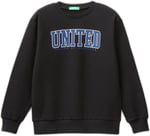 United Colors of Benetton Önü Logo Baskılı Bisiklet Yaka Ribanalı Sweatshirt Sweatshirt Erkek çocuk