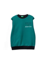United Colors of Benetton Önü Logo Baskılı Ribanalı Sweatshirt Sweatshirt Erkek çocuk
