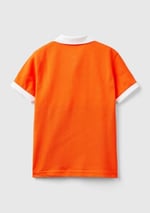 United Colors of Benetton Önü Logo İşlemeli Renk Bloklu Polo Tişört Polo T-Shirt Erkek çocuk