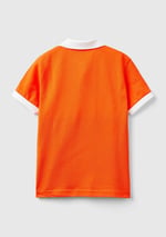 United Colors of Benetton Önü Logo İşlemeli Renk Bloklu Polo Tişört Polo T-Shirt Erkek çocuk