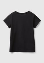 United Colors of Benetton Önü Parlak Logo Baskılı Bisiklet Yaka Kısa Kollu T-Shirt T-Shirt Kız çocuk