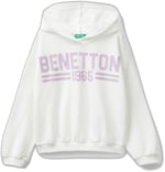 United Colors of Benetton Önü Su Bazlı Logo Baskılı Kapüşonlu Sweatshirt Kapüşonlu Sweatshirt Kız çocuk