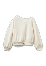 United Colors of Benetton Regular Fit Ribana Detaylı Asimetrik Yaka Sweatshirt Sweatshirt Kız çocuk