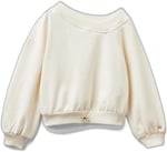 United Colors of Benetton Regular Fit Ribana Detaylı Asimetrik Yaka Sweatshirt Sweatshirt Kız çocuk