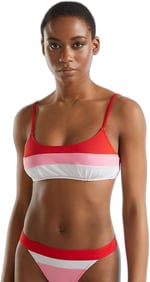 United Colors of Benetton Renk Bloklu Ayarlanabilir Askılı Bağlamalı Bikini Üstü Bikini Kadın
