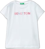 United Colors of Benetton Simli Benetton Yazılı T-Shirt T-Shirt Kız çocuk