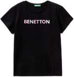 United Colors of Benetton Simli Benetton Yazılı T-Shirt T-Shirt Kız çocuk
