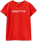 United Colors of Benetton Simli Benetton Yazılı T-Shirt T-Shirt Kız çocuk