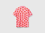 United Colors of Benetton Streç Pamuklu Göğsü Logo İşlemeli Tamamı Desenli Polo T-Shirt Polo T-Shirt Kadın