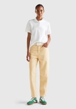 United Colors of Benetton Streç Pamuklu Sol Altı Logo Baskılı Polo T-Shirt Polo T-Shirt Kadın