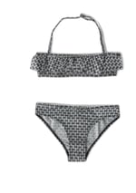 United Colors of Benetton Tamamı Desenli Fırfırlı Boyundan Bağlamalı Bikini Takımı Bikini Kız çocuk