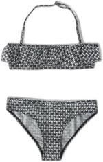 United Colors of Benetton Tamamı Desenli Fırfırlı Boyundan Bağlamalı Bikini Takımı Bikini Kız çocuk