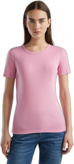 United Colors of Benetton%100 Koton Basic Kısa Kollu Bisiklet Yaka Tshirt T-Shirt Kadın