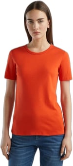United Colors of Benetton%100 Koton Basic Kısa Kollu Bisiklet Yaka Tshirt T-Shirt Kadın