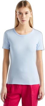 United Colors of Benetton%100 Koton Basic Kısa Kollu Bisiklet Yaka Tshirt T-Shirt Kadın