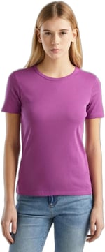 United Colors of Benetton%100 Koton Basic Kısa Kollu Bisiklet Yaka Tshirt T-Shirt Kadın