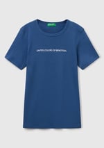 United Colors of Benetton%100 Koton Benetton Yazılı Basic Tshirt T-Shirt Kadın