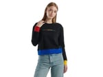 United Colors of Benetton%100 Pamuk Önü Logo Baskılı Ribanalı Bisiklet Yaka Sweatshirt Sweatshirt Kadın