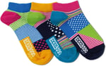 United Oddsocks -3 Astarlı Çorap Kadınlar İçin Tek Çorap - Çizgili ve Noktalar, Çok Renkli, UK 4-8 EUR 37-42 US 6,5-10,5