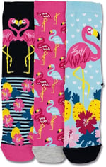 United Oddsocks -3 Oddsocks Kadınlar için - Martha (Flamingos) UK 4-8