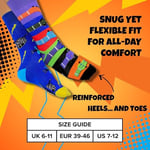 United Oddsocks - Çorap n Roll - 6'lı Kutu Renkli Karışık ve Eşleştir Rock and Roll Çorapları Erkekler için, UK 6-11 | EUR 39-46 | US 7-12. Eğlenceli ve İlginç Doğum Günü, Noel, Erkekler için Babalar 