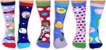 United Oddsocks Let`s Brunch! - - 6'lı Kutu Kadın Tek Çorap - UK 4-8, EUR 37-42, çok renkli, 4-8