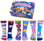 United Oddsocks Let`s Brunch! - - 6'lı Kutu Kadın Tek Çorap - UK 4-8, EUR 37-42, çok renkli, 4-8