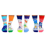 United Oddsocks Piste Kayak 39-46 6'lı set içinde - çorap