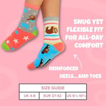 United Oddsocks Sloth It Kadın Hediye Kutusu – Kadınlar için 6 Renkli Tek Çorap – UK 4-8, EUR 37-42, US 6,5-10,5 – Rahatlatıcı Tembel Temalı Çoraplar Karıştırma ve Eşleştirme için – Sevimli, İlginç