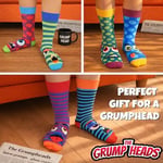 United Oddsocks The Grump Heads Hediye Kutusu – 6 Kaba Karışık ve Eşleşen Tuhaf Çorap Erkekler İçin – UK 6–11, EUR 39–46, US 7–12 – Renkli Canavar Temalı Yenilikçi Çoraplar – Doğum Günü, Noel ve Daha 