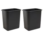 United Solutions 7 Galon / 28 Quart Yer Tasarruflu Çöp Sepeti, Masa Altına ve Küçük, Ticari Alanlara, Mutfak, Ev Ofis ve Yurt Alanlarına Uygun, Temizlemesi Kolay, 2'li Paket, Siyah, (WB0338)